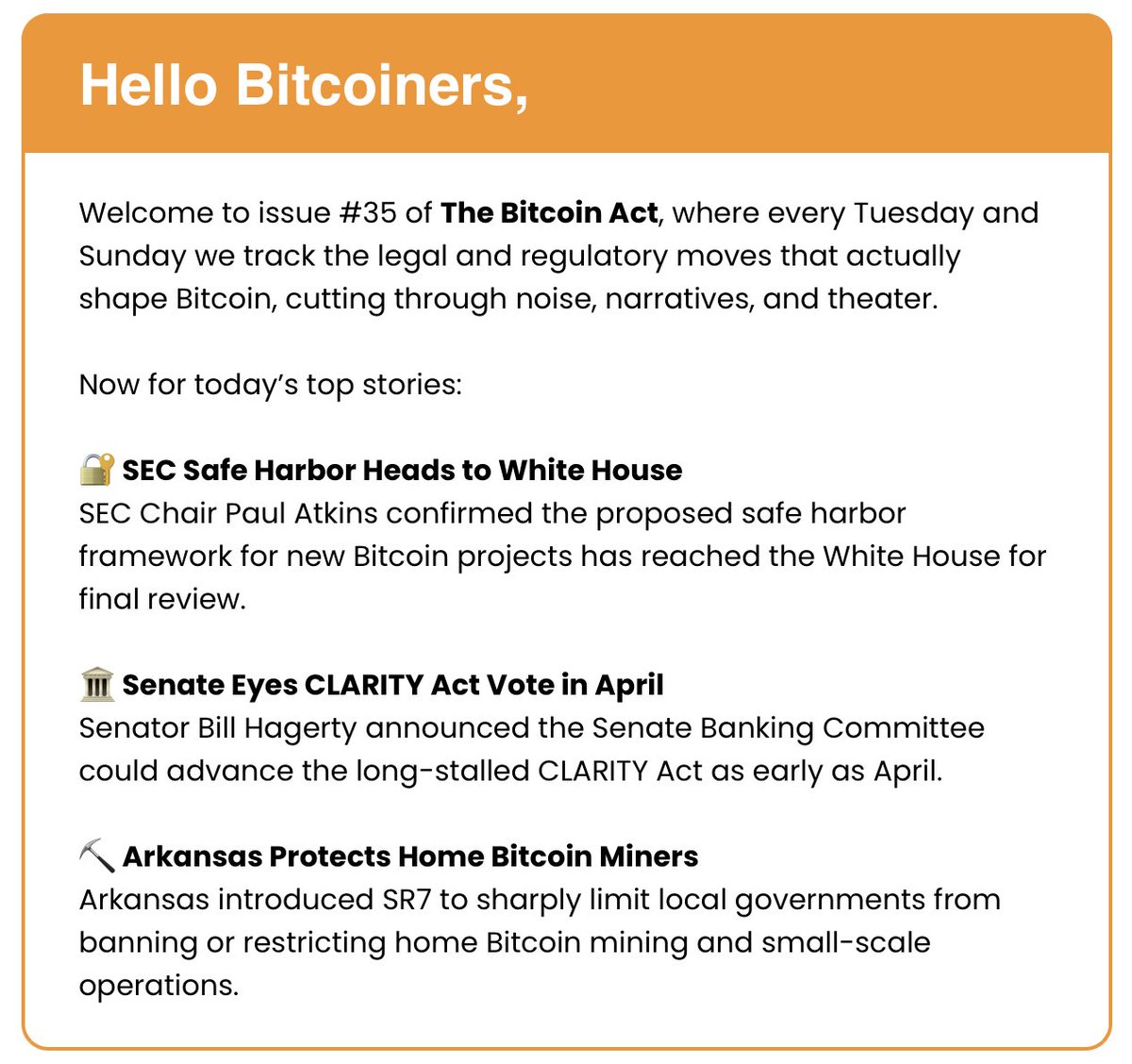 The Bitcoin Act tweet media