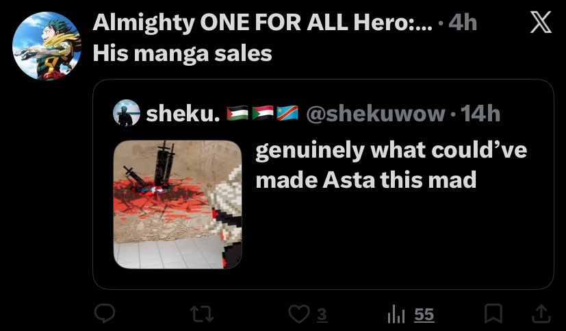 brositah4's tweet image. The way MHA fans cope and seethe about this matchup fills my heart with joy🥹🥹