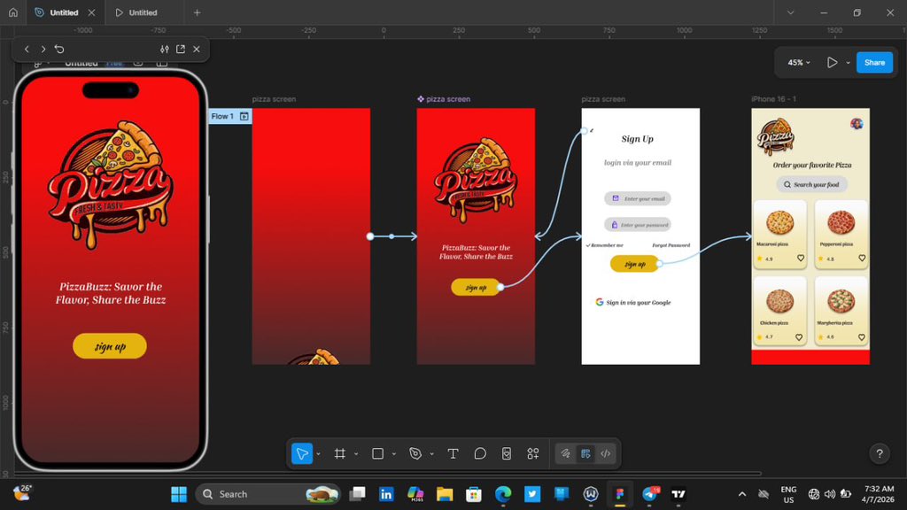 Pizza ordering design website. 

#productdesigner