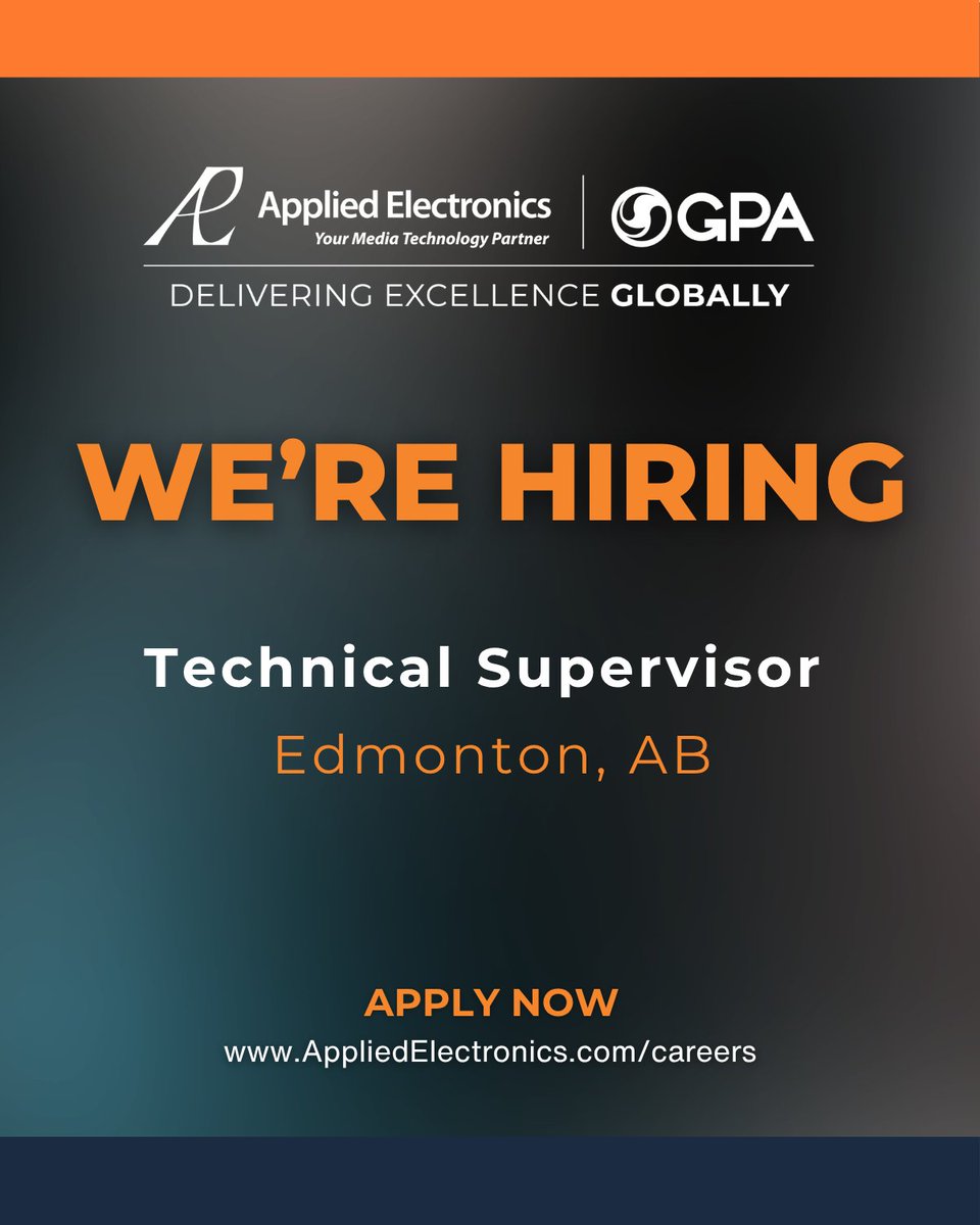 🚀 We’re growing our team at Applied Electronics!
🔗 Ready to apply? Check out the role here: hubs.li/Q049RrB70

#Hiring #ProjectManagement #TechCareers #Leadership #AV #AudioVisual #MediaTechnology #AppliedElectronics