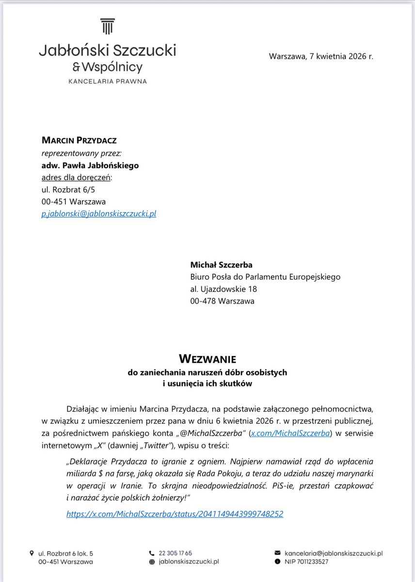 Marcin Przydacz tweet media