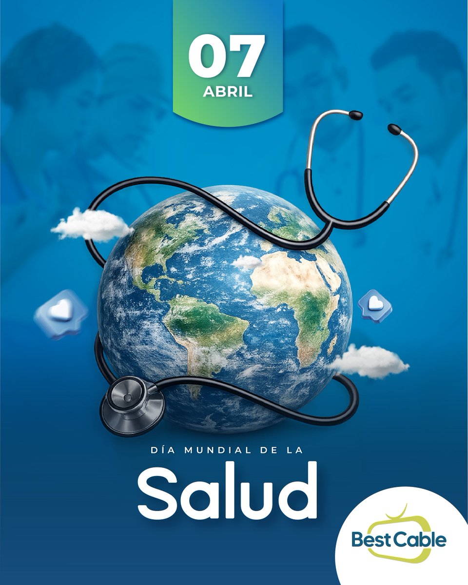 BestCablePeru's tweet photo. En el Día Mundial de la Salud, tomemos conciencia y fomentemos la prevención. Recordemos que la salud no es un privilegio, sino un derecho humano fundamental. 🩺

#BestCable #DíaMundialDeLaSalud #Prevención #SaludParaTodos https://t.co/ISgex6xPPJ