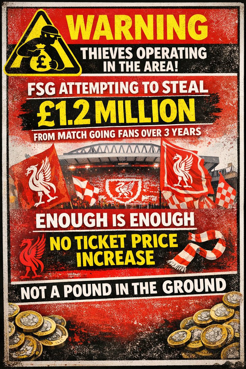 <a href="/_lfcsb/">Liverpool FC Supporters Board</a> <a href="/SpionKop1906/">Spion Kop 1906</a> <a href="/spiritofshankly/">Spirit of Shankly</a> <a href="/LFC_LGBT/">Kop Outs! 🌈⚽🏳️‍🌈🏳️‍⚧️</a> <a href="/LFCWSC/">Liverpool FC Women Supporters Club</a> <a href="/WeAreTheFSA/">The FSA</a> 

#Enoughisenough