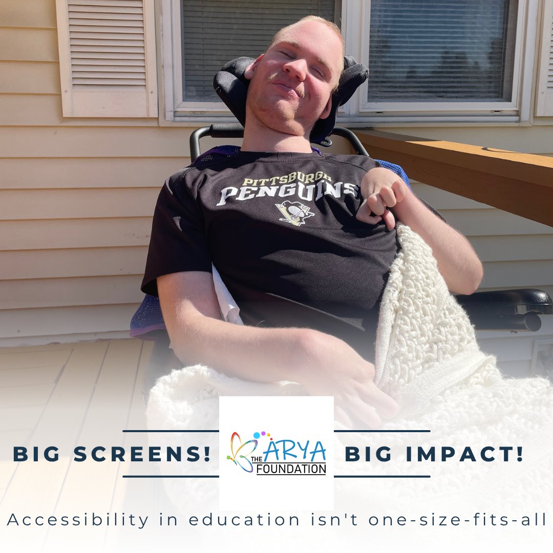 TheAryaFoundati's tweet photo. Aidan is getting a major upgrade! 🎂📱 Living with CP and limited vision, he needed a large-screen iPad for school &amp; communication. #TheAryaFoundation is thrilled to provide this tool so he can see the vibrant colors he loves! 
#AdaptiveTech #Inclusion #CPLife #TheAryaFoundation https://t.co/HWIJYvlqZx