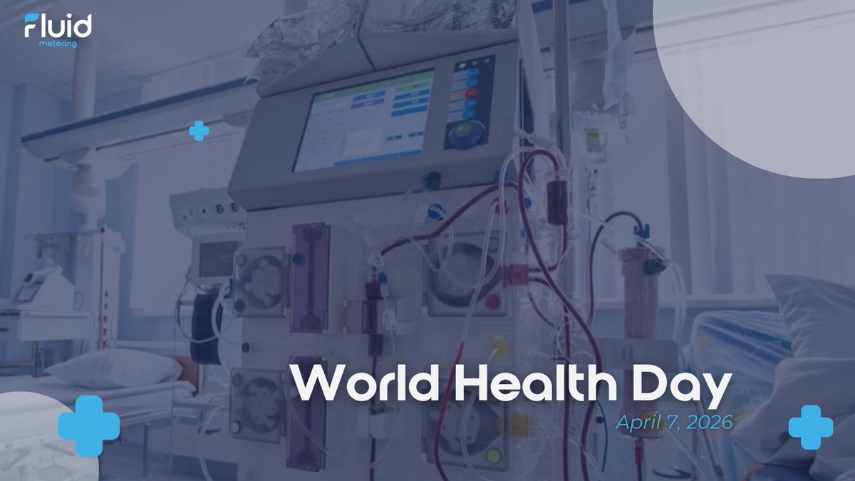 fluidmetering's tweet image. On World Health Day, we celebrate the tech powering modern healthcare. Precision fluid control helps deliver accurate, reliable results when it matters most.

Fluid Metering is proud to support next-gen medical innovation.

#WorldHealthDay #MedicalDevices #LifeScience