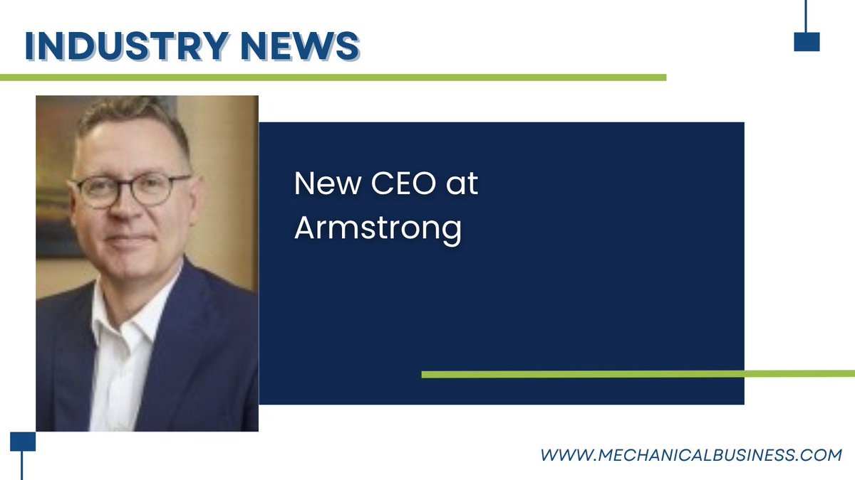 MechBusiness's tweet image. Danilo Elez has joined Armstrong Fluid Technology as CEO. 
.
.
.
Click on the link for more details: buff.ly/Qkwum5o 
#ArmstrongFluidTechnology #fluidflow #controlsolutions