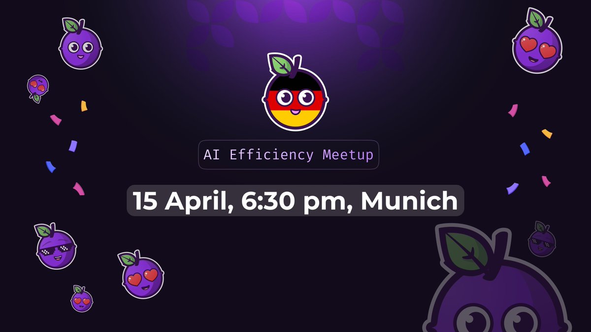 PrunaAI's tweet image. Join us in Munich on April 15 for our AI efficiency meetup!

We’ll hear from:
@flaviusburca from Surogate
@htahir111 from ZenML
Begüm Cig from Pruna AI

👉 Learn more and sign up: buff.ly/LLLWHDL 

⭐️ Star our OSS: github.com/PrunaAI/pruna
📅 Events: