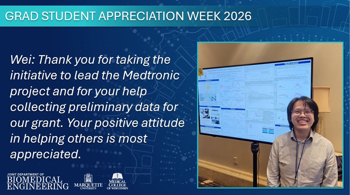 MU_MCW_BME's tweet image. Celebrating our #GradStudents today and every day! #GradStudentAppreciationWeek26