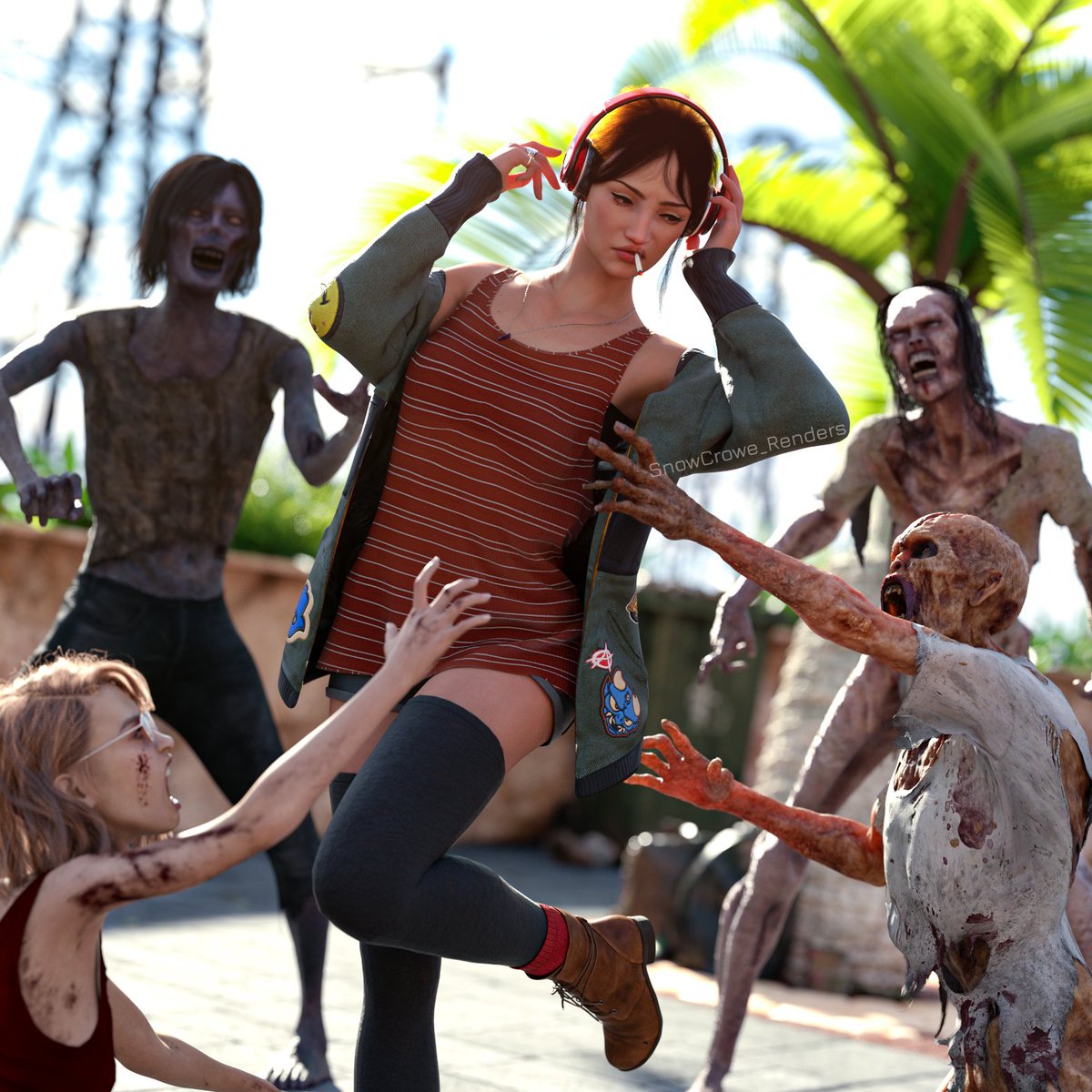 SnowCrowe's tweet image. Some Dead Island OC stuff before I disappear into Starfield for a while. 

Ellie is my OC. 🩷

---
*Please do not use my art without credit. NO EDITS! My art is NOT ai #DazStudio #Daz3D #DeadIsland2 #DeadIslandOC