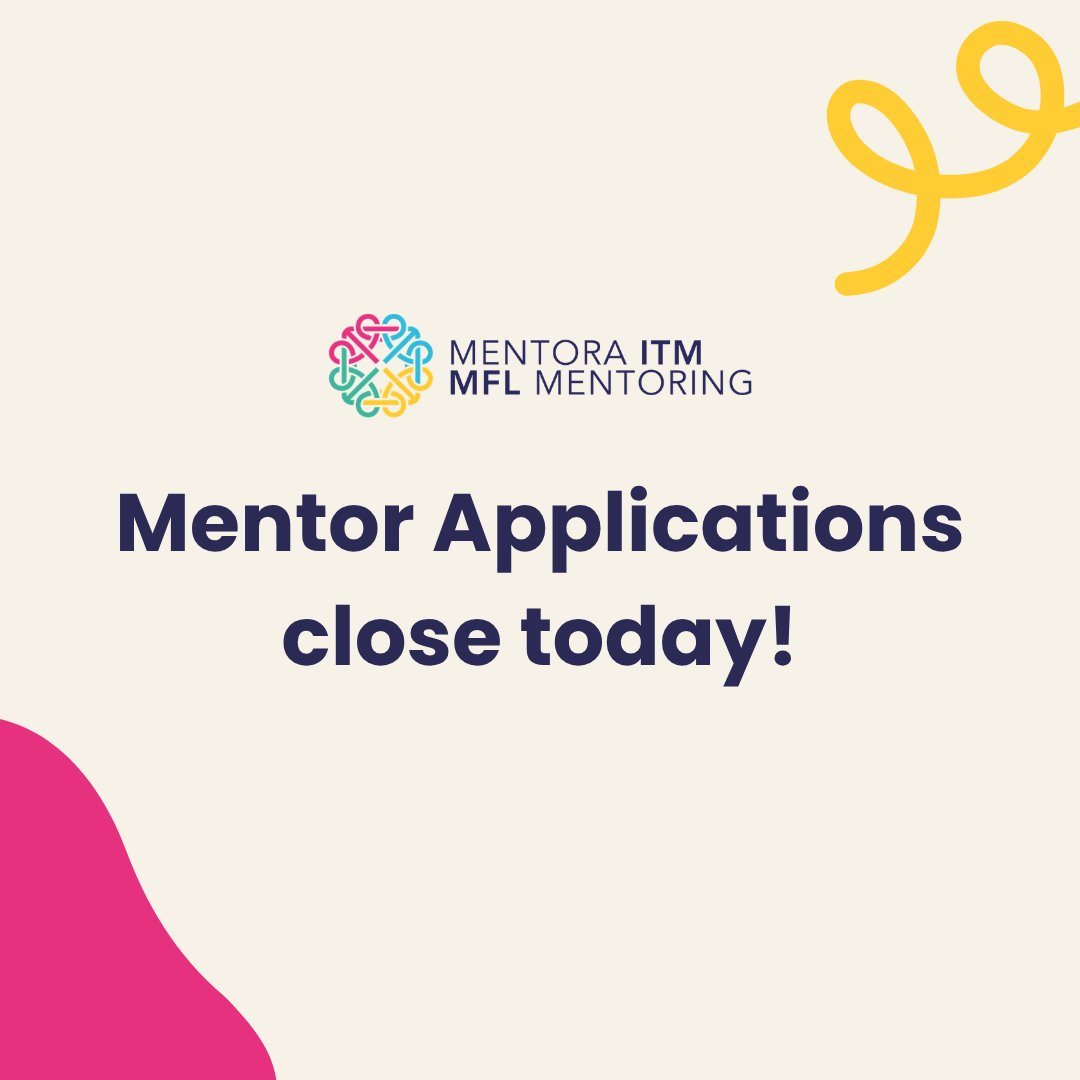 MFLMentoring's tweet image. 📢Today is the last day you can apply to be an MFL Mentor with us in 2026-27! 🌍

 🫶 Don't miss out on this fantastic opportunity!
Apply here 👉  tinyurl.com/4p7pcbzb 

#Mentoring #Inspiring #LoveLanguages
@WG_Education