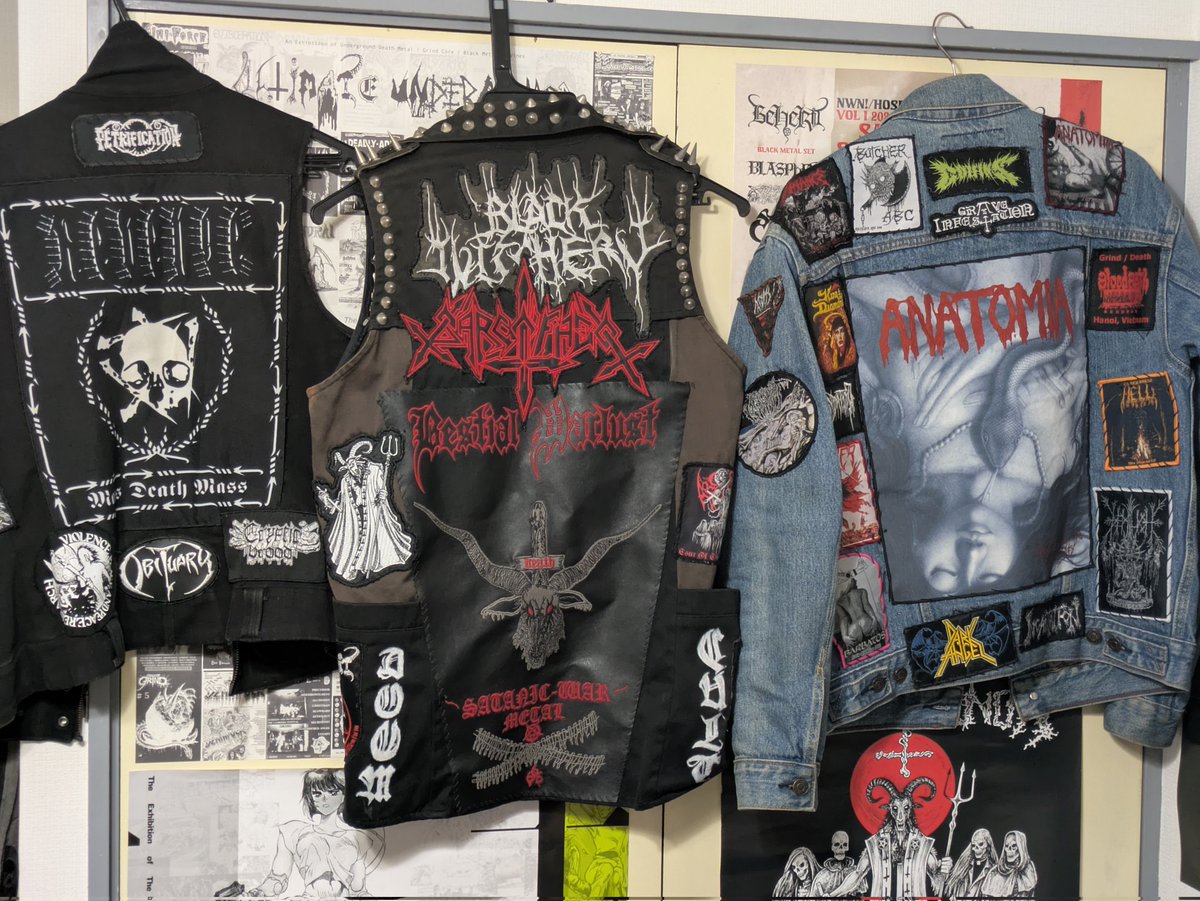 sunaneko666's tweet image. 私のBattle JacketとBattle vestです
皆さんのも見てみたいです
#metal #deathmetal #blackmetal