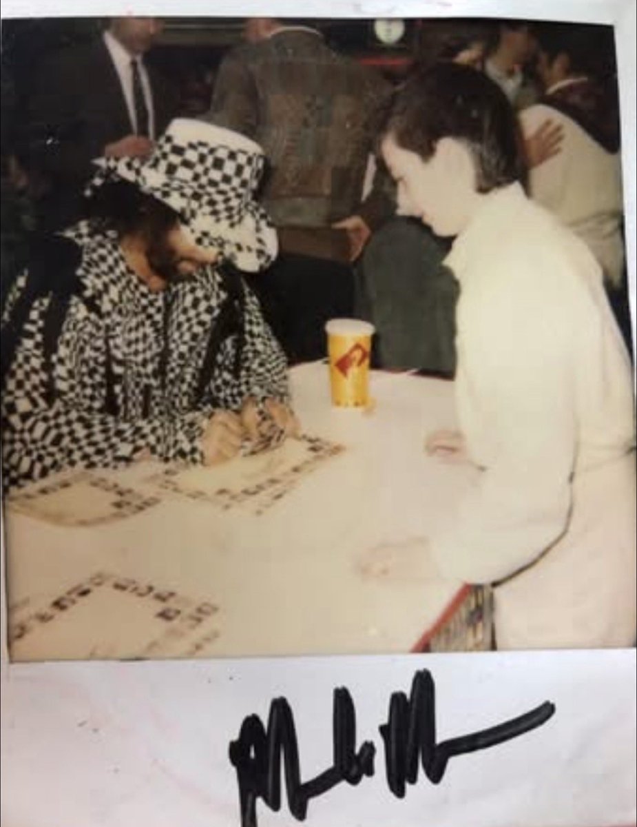 BookProWrestler's tweet photo. Skipped school to meet Macho Man at Cherry Hill Mall…

Got back to the car and realized—no autograph.

Ran all the way back, blew past the line, right up to him and said,
“Macho, I forgot my autograph.”

He looked up, smiled…
“No way, can’t have that now can we!”

Signed another one… “Ooooh yeahhh.