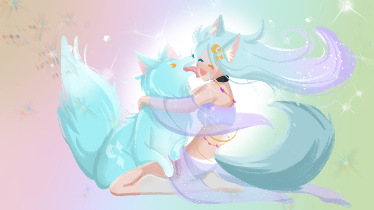 FeraLune's tweet image. Who knew the moon was so colorful~