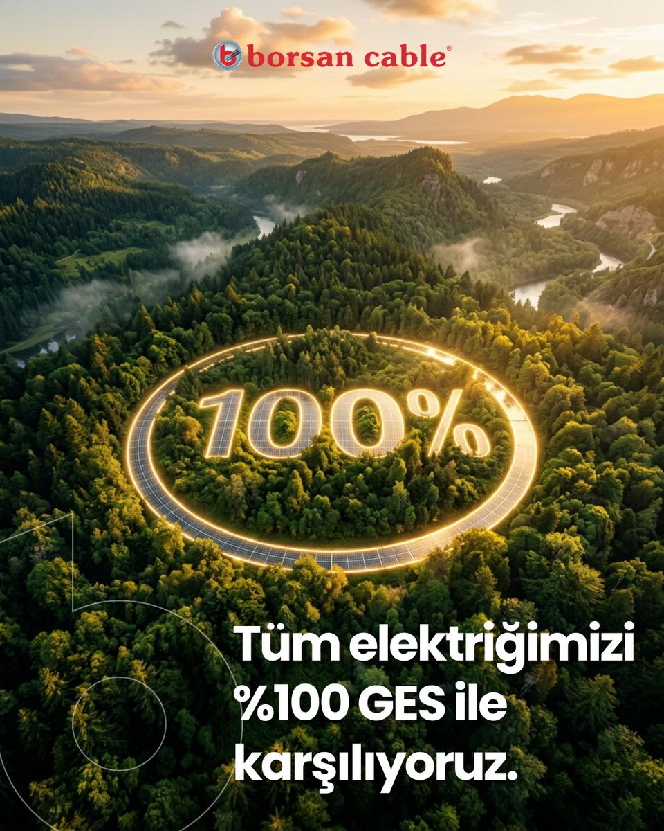 BorsanCable's tweet photo. Sürdürülebilirlik bizim için bir tercih değil, standart.

Borsan olarak tüm elektrik ihtiyacımızı %100 GES yatırımlarımızla karşılıyoruz.
Karbon ayak izimizi azaltırken, üretim gücümüzü sürdürülebilir kaynaklarla büyütüyoruz.

#borsan #borsancable #sürdürülebilirlik #GES https://t.co/bs8QUxF8Nj