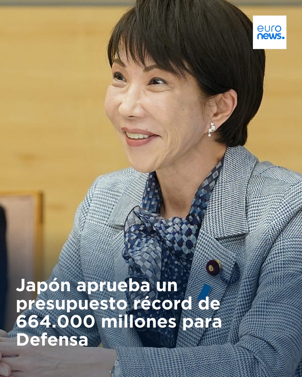 Japón aprueba un presupuesto récord de 664.000 millones para Defensa
➡️ l.euronews.com/6kbD