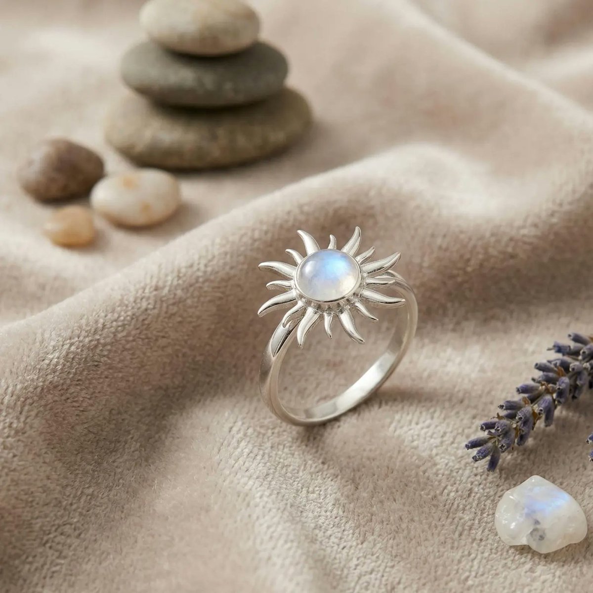 crystalhevan925's tweet image. Glow with a sunburst moonstone ring ✨ Sterling silver, rainbow moonstone, celestial boho vibes. Minimalist design perfect for everyday wear and a meaningful gift for her.
#MoonstoneRing #CelestialJewelry #BohoStyle
Order Now: etsy.com/listing/448406…
etsy.com/shop/CrystalHa…