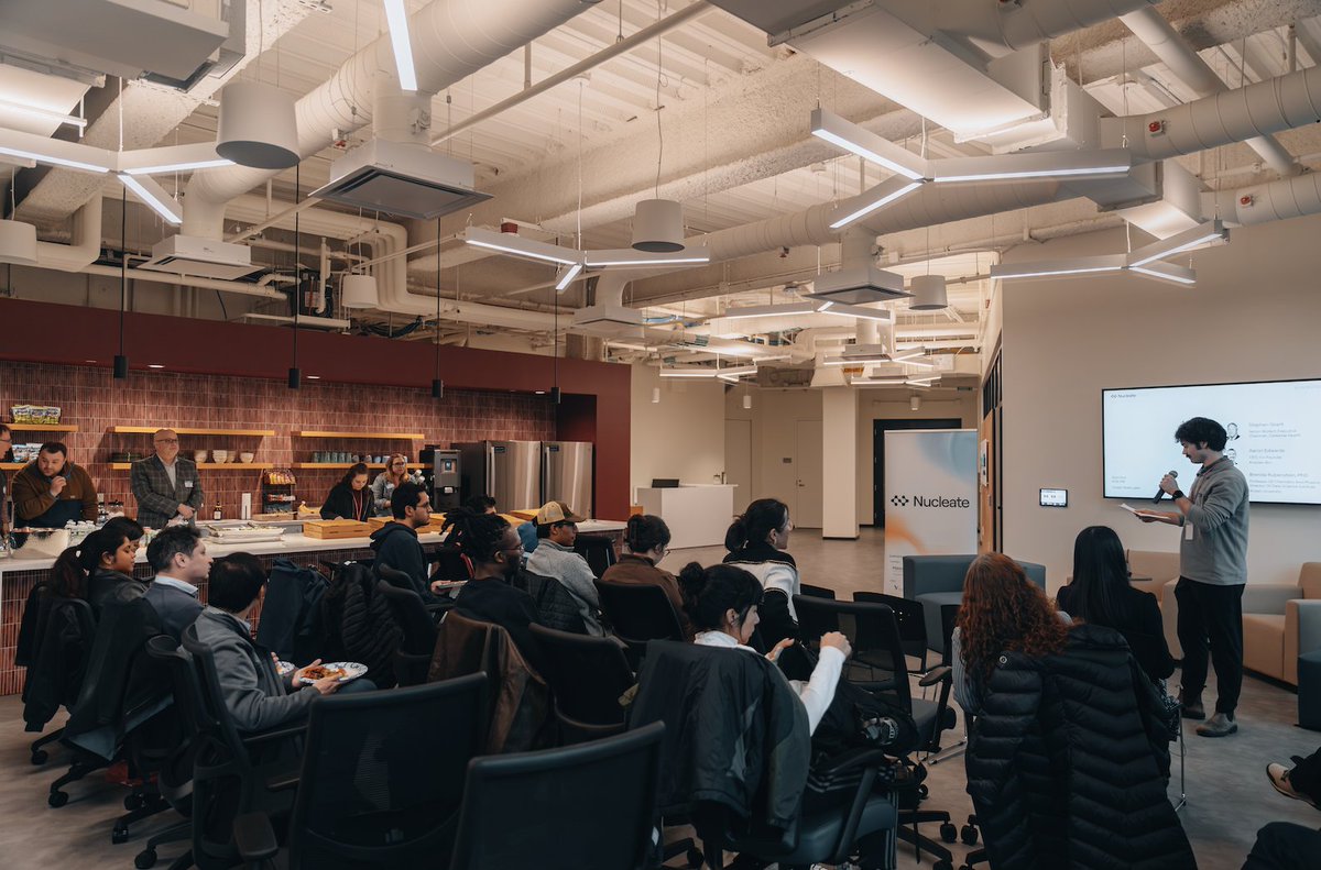 portalinno's tweet photo. Events at Ocean State Labs are up and running! We recently hosted @NucleateHQ for a discussion on AI in Biotech. This brought together science-driven leaders to discuss where AI is genuinely changing the field, potentially leading to breakthroughs. Take a look at pictures! https://t.co/sOC2IFQbBO