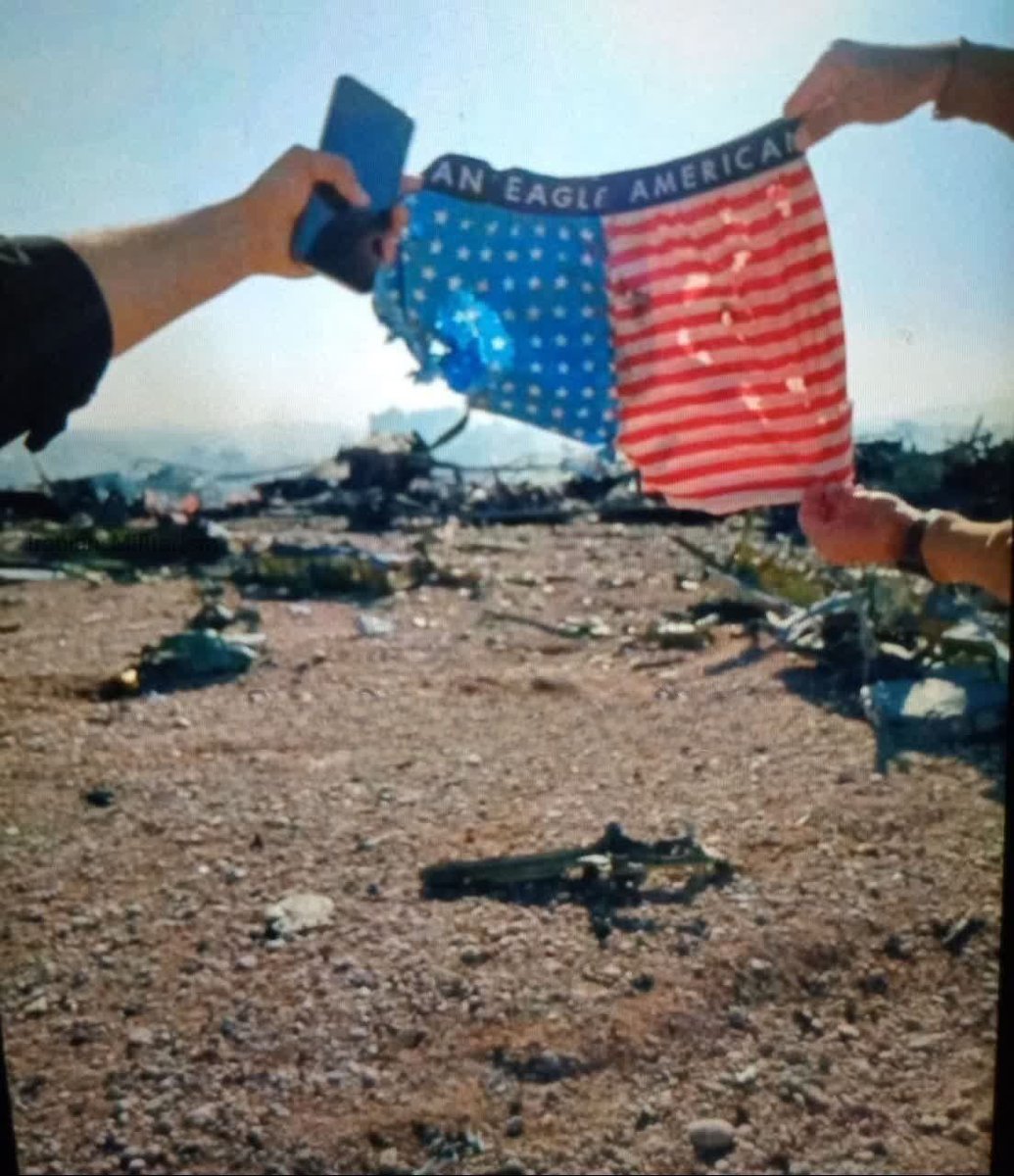 navidmohebbi's tweet image. They failed to catch the American pilots.
They failed to stop the rescue.

So now IRGC Telegram channels are showcasing the pilots’ underwear like it’s a trophy.

That tells you everything. A truly historic win for the regime. 😉