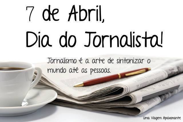 O Dia do Jornalista, comemorado em 7 de abril, foi instituído em 1931, por decisão da Associação Brasileira de Imprensa (ABI), como homenagem ao médico e jornalista Giovanni Battista Líbero Badaró, morto por inimigos políticos em 1830.
Parabéns a todos os jornalistas.
