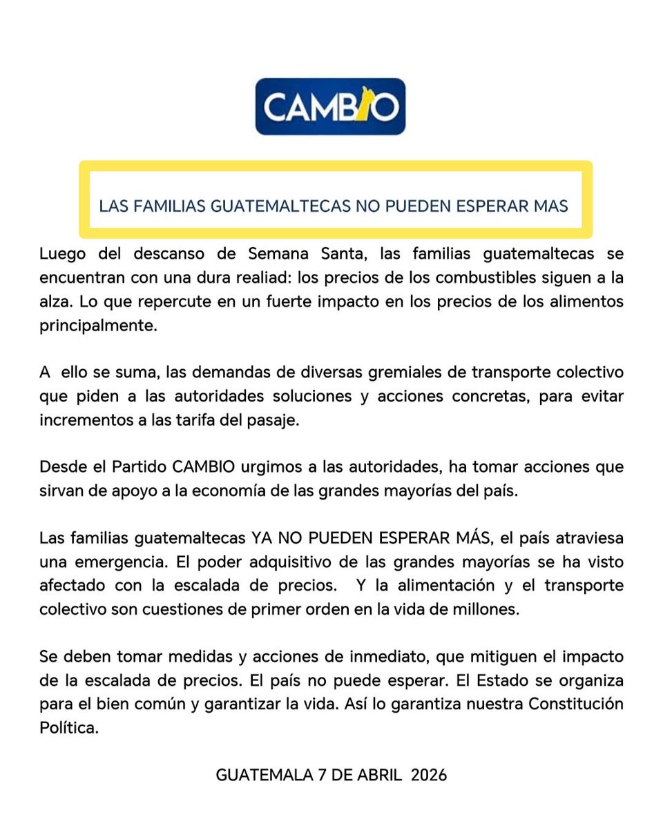 jorge_baldizon's tweet image. Las familias guatemaltecas no pueden esperar más!! Instamos desde el Partido Político CAMBIO a tomar acciones en beneficio de la economía de las grandes mayorías #cambio #yosoyjorgeduardobaldizonvargas