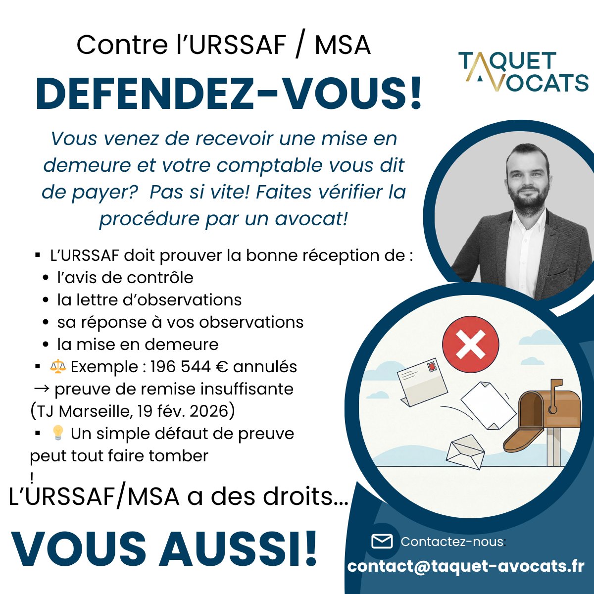#avocat #URSSAF #droitdescotisants #droitsocial #contrôleURSSAF #redressementURSSAF #avocatdroitsocial #cotisationssociales #msa