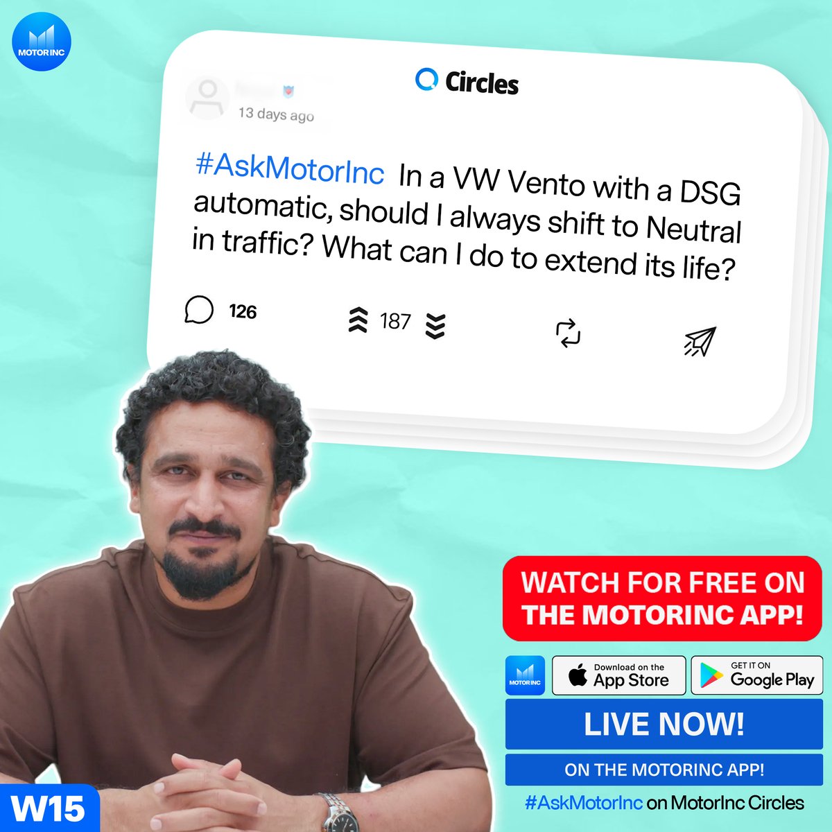 themotorinc's tweet photo. @kartiksinghee answers questions on taking care of old DSG transmissions, choosing a used Renault Duster vs a new Skoda Kylaq, and more.
https://t.co/utA9144XLr
#AskMotorInc answers questions on Circles. If you're haven't, download #MotorInc app today! App & Circles are free. https://t.co/ueL8l48g8z