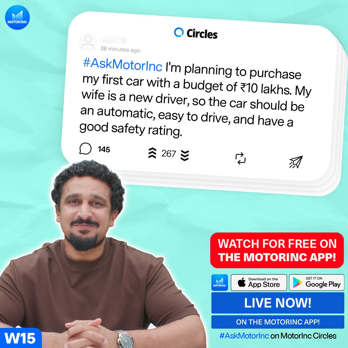 themotorinc's tweet photo. @kartiksinghee answers questions on taking care of old DSG transmissions, choosing a used Renault Duster vs a new Skoda Kylaq, and more.
https://t.co/utA9144XLr
#AskMotorInc answers questions on Circles. If you're haven't, download #MotorInc app today! App & Circles are free. https://t.co/ueL8l48g8z