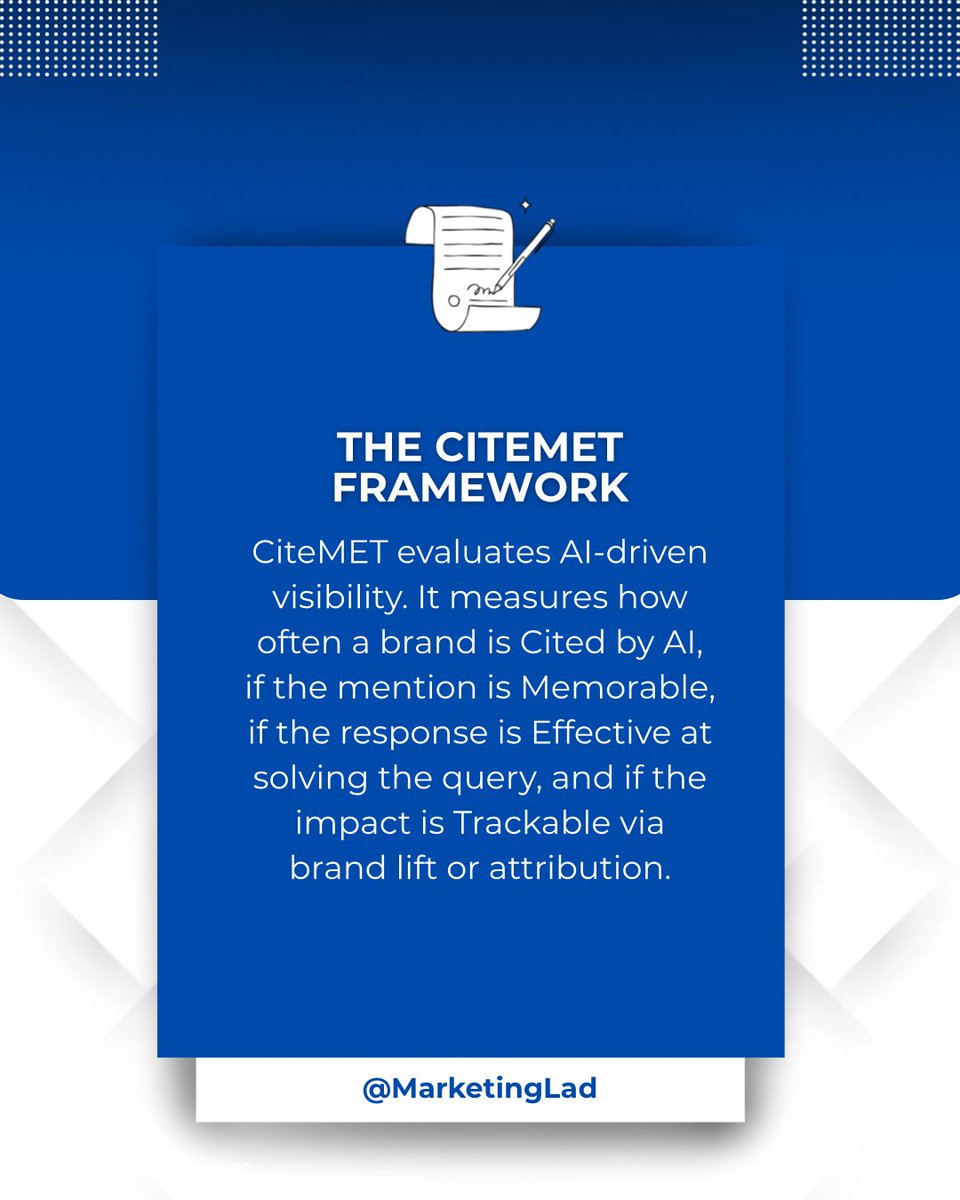 marketing_lad's tweet image. AI visibility is the new SEO. If your brand isn’t being cited, remembered, and driving impact—you’re already behind. Time to measure what truly matters. 🚀
.
.
.
.
#AIMarketing #DigitalGrowth