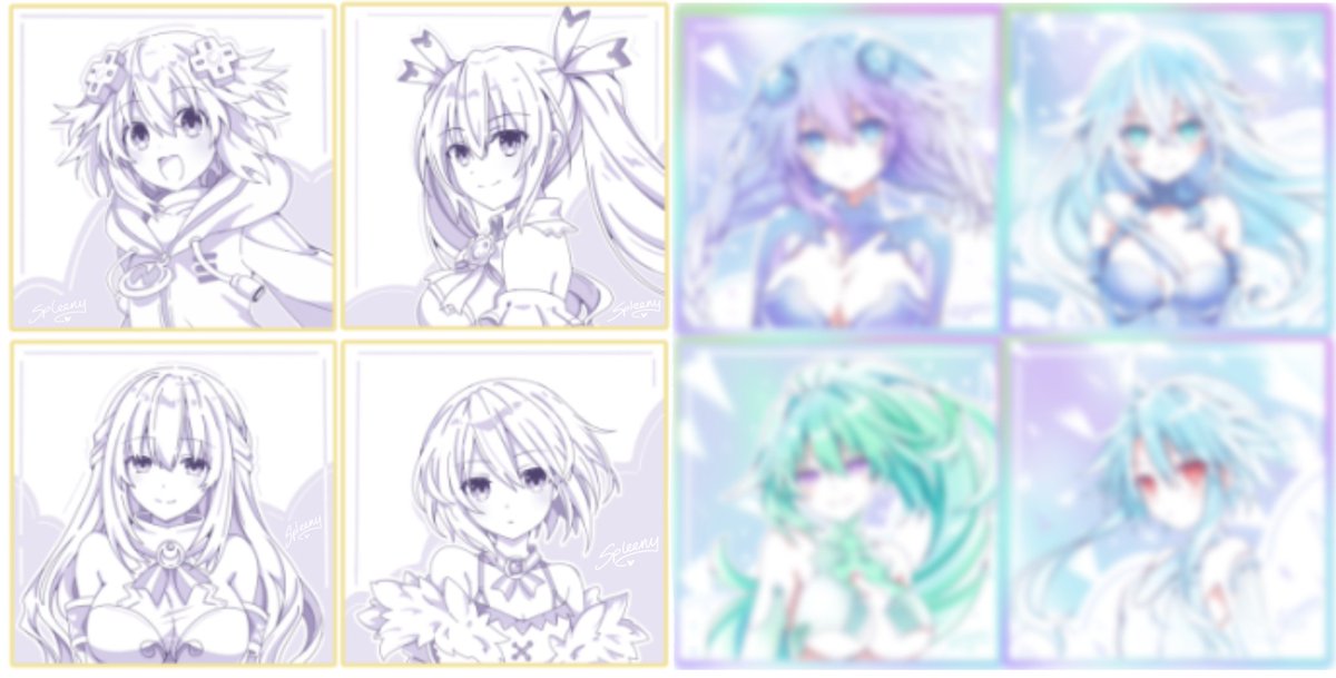 All Neptunia Mystery Pack Shikishi Designs are Done 💜🫶🏻

The goddesses are intended as ultra rare and will only exist once per run, meaning out of 50 Shikishi packs there are 4 pieces that are one of the goddesses, aaaand they will have an Holo Design