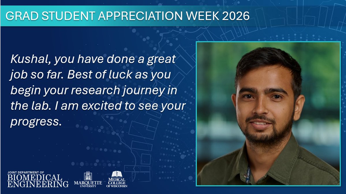 MU_MCW_BME's tweet image. Celebrating our #GradStudents today and every day! #GradStudentAppreciationWeek26