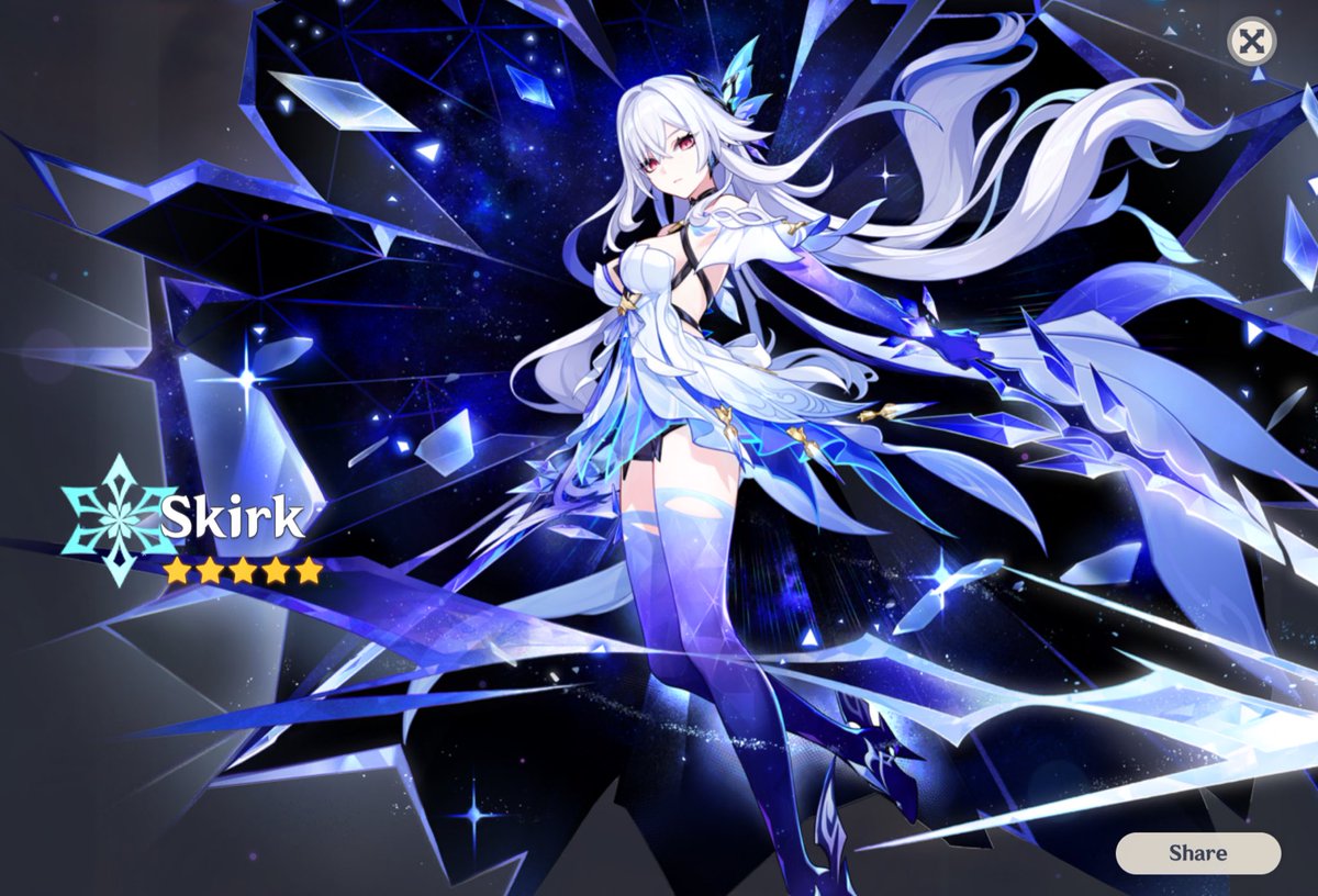 forgot to tweet it when it happened but I GOT SKIRK EARLY PITY 🩵