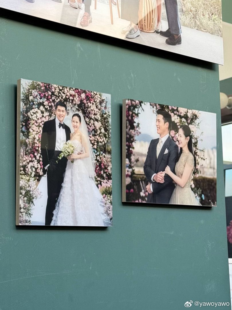 unseen son yejin and hyun bin’s wedding pic from the wedding photographer’s studio