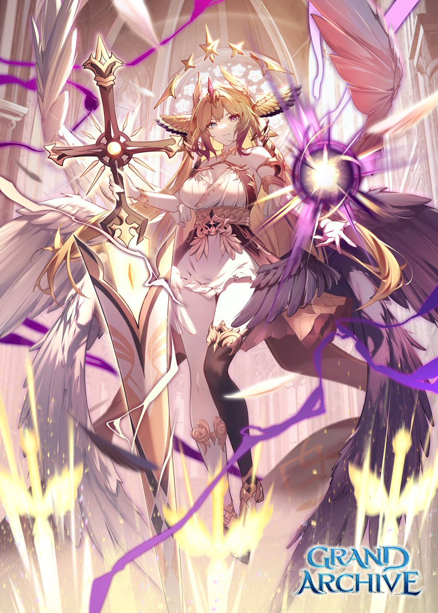 So hyped to finally share my illustration of Haniel🪽
RDO is now available at your LGS. Let me know if you’ve already pulled her!
#GrandArchive