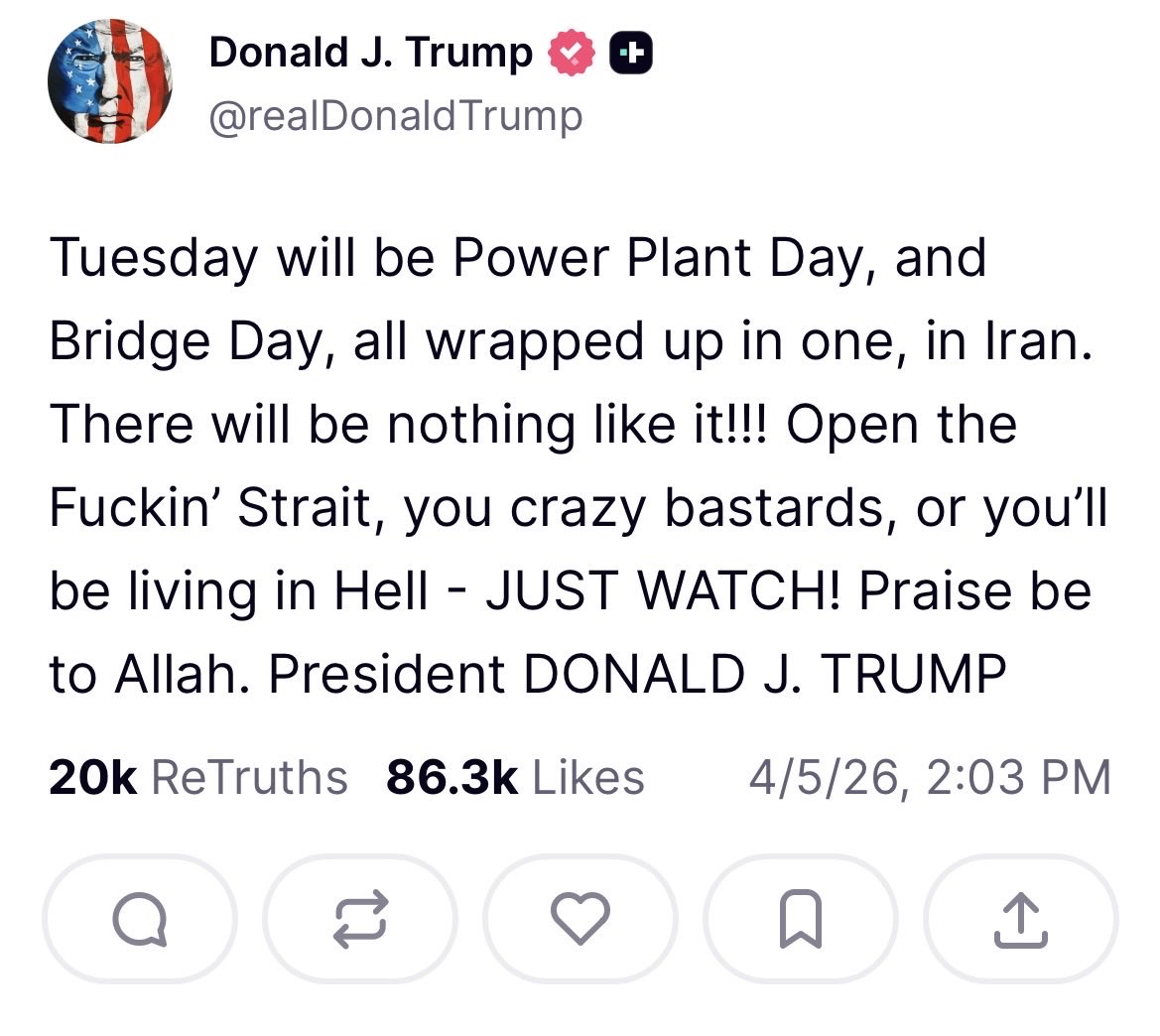 HeikeHaensel's tweet photo. Was sagt @BundesregDE @bundeskanzler @_FriedrichMerz @larsklingbeil zu dieser  menschenverachtenden Ankündigung von Kriegsverbrechen ihres “transatlantischen Freundes” #Trump , ist das die #Drecksarbeit für Deutschland? #Iran #Israel #StopIranwar #Ramstein #USEUCOM schliessen! https://t.co/mVG4pklURa