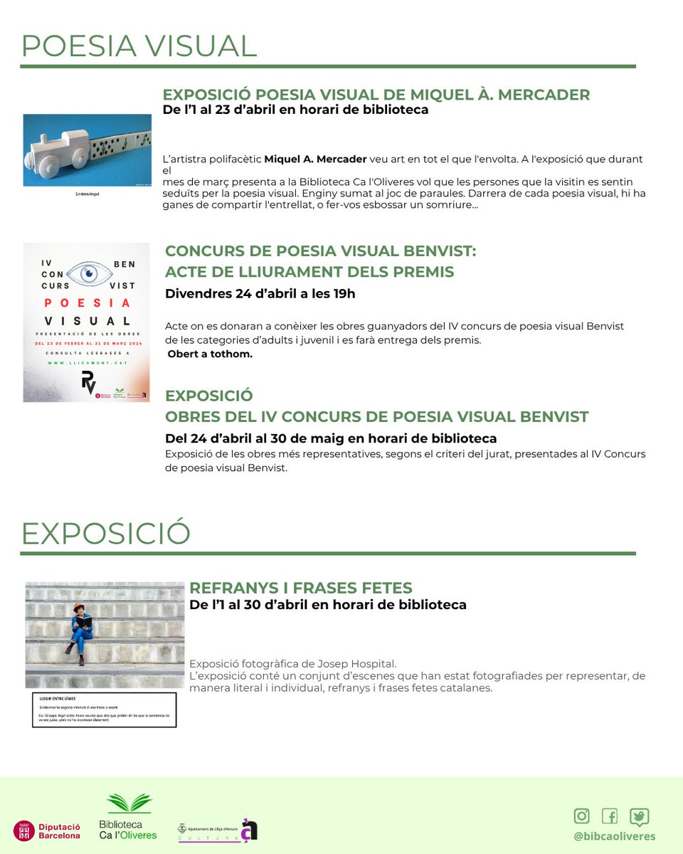 bibcaoliveres's tweet photo. MIRA QUÈ FEM a l'abril!

inscripcions :▶️https://t.co/blvDghXRFa https://t.co/4DhnViBYcb