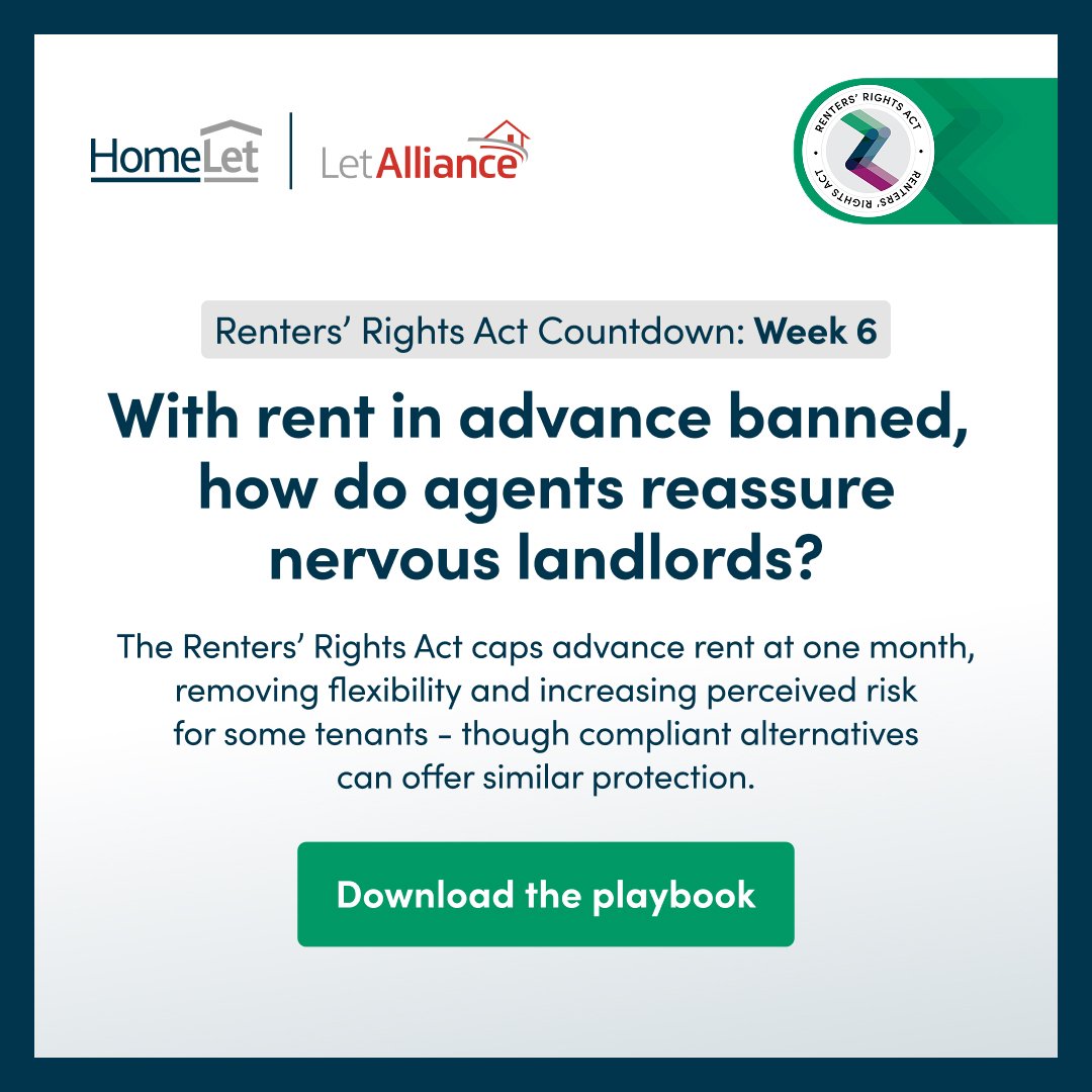 Spent the Bank Holiday thinking about the Renters' Rights Act? Us too! 

In less than one month, rent in advance will be capped. Find out what alternatives are available for landlords: eu1.hubs.ly/H0tg8jl0
