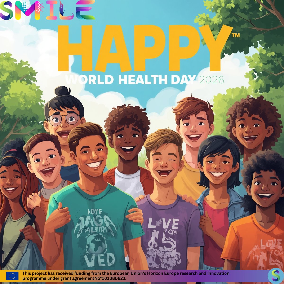 HESmile_project's tweet photo. 🌍On #WorldHealthDay2026, we highlight a simple truth: there is no health without #mentalhealth.
SMILE makes #mentalhealthsupport #accessible & #inclusive for #youngpeople through gamification & AI-supported tools.
Let’s #breakstigma and make mental health a priority for all. https://t.co/2vtX7eiJn4