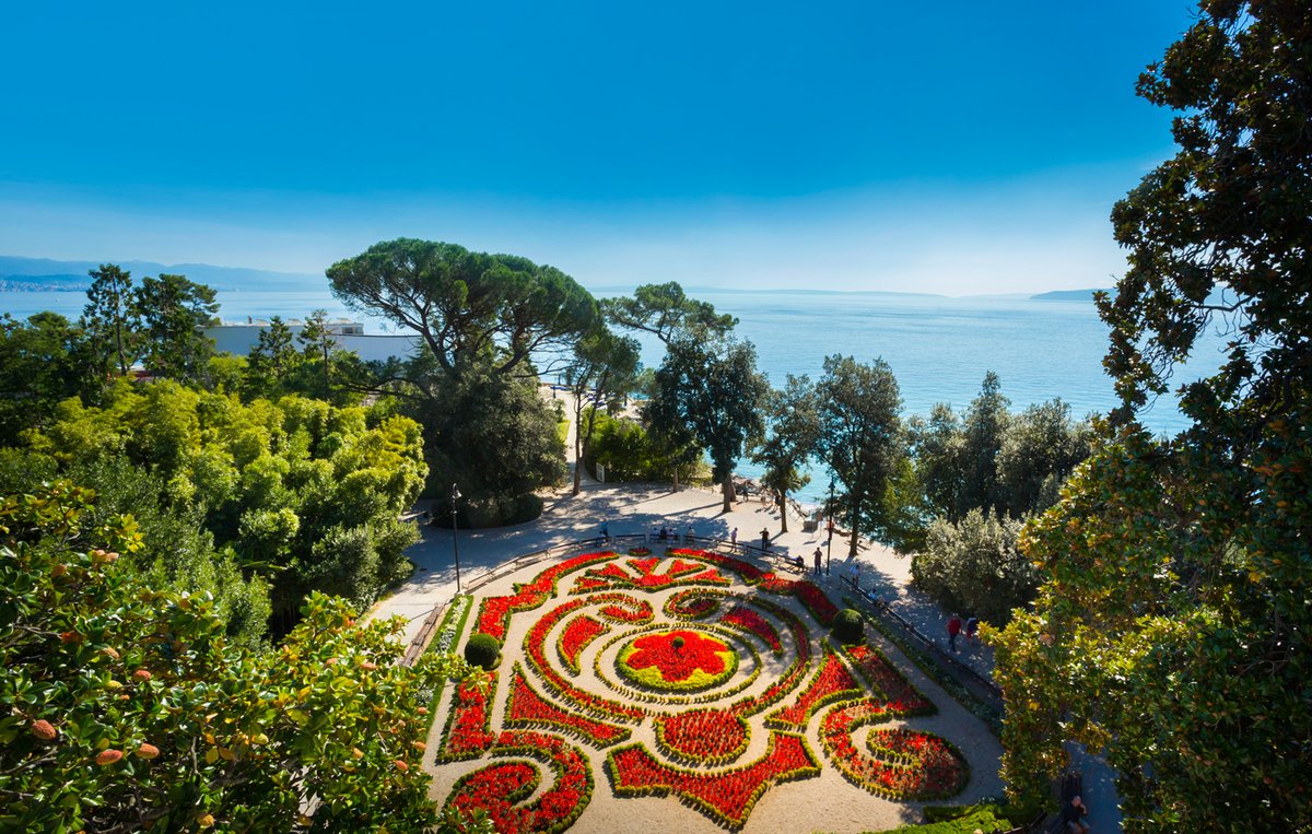 LiburniaHotels's tweet photo. At Villa Amalia, nature becomes an experience. Palm trees that have inspired generations of artistic souls, sway gently in a soft breeze under the sun-kissed sky. As you walk through the history-filled pathways, every corner of the Angiolina Park glimmers with stunning beauty. https://t.co/FIp8EL2jMt