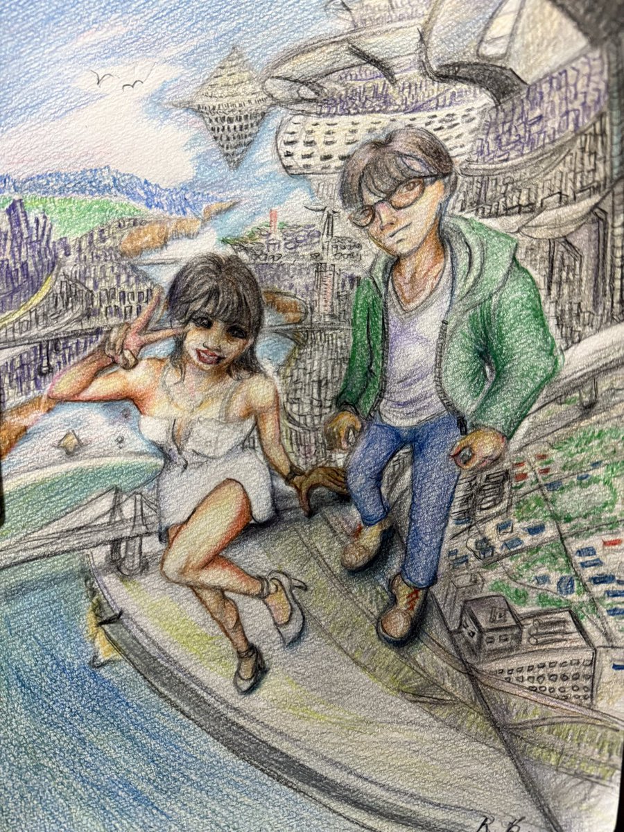 ryuichimk3's tweet photo. 太古の資料に載ってる
みんなで作る物語
SKYSTORYで
@murakoyafactory さんの
描くSKYSTORYの街に
行ってみた🙋🏻‍♂️

遥か昔の太古の時代は
地上だったらしい😀
 #SKYSTORY
#SSファンアート 
#色鉛筆
#色鉛筆イラスト
#色鉛筆画 https://t.co/TTwhuszR77