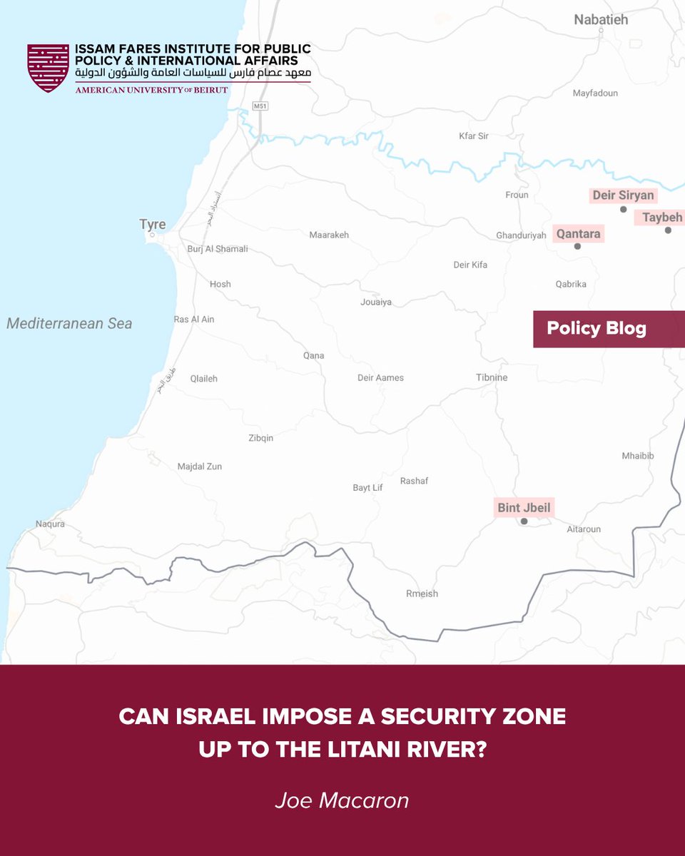 ifi_aub's tweet photo. "Israel remains tactically superior, with air and intelligence dominance. Hezbollah, however, continues to operate through resilience, decentralization, and sustained fire. As long as it does not collapse and maintains operational continuity, it can complicate any attempt to impose a stable security zone. The conflict is therefore less about territorial control than about the capacity to endure prolonged pressure."

Read the latest on our Policy Blog by @macaronjoe, on whether Israel can impose a security zone up to the Litani River, via the link below: https://t.co/4u0bko98EX
