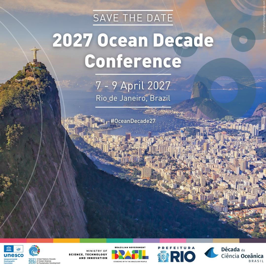 Counting down. 7 April 2027 will see start of important  UNESCO Ocean Decade Conference in Rio. Ocean Decade provides framework for scientists and stakeholders to develop the scientific knowledge and partnerships to accelerate and harness advances in ocean science #OceanDecade27