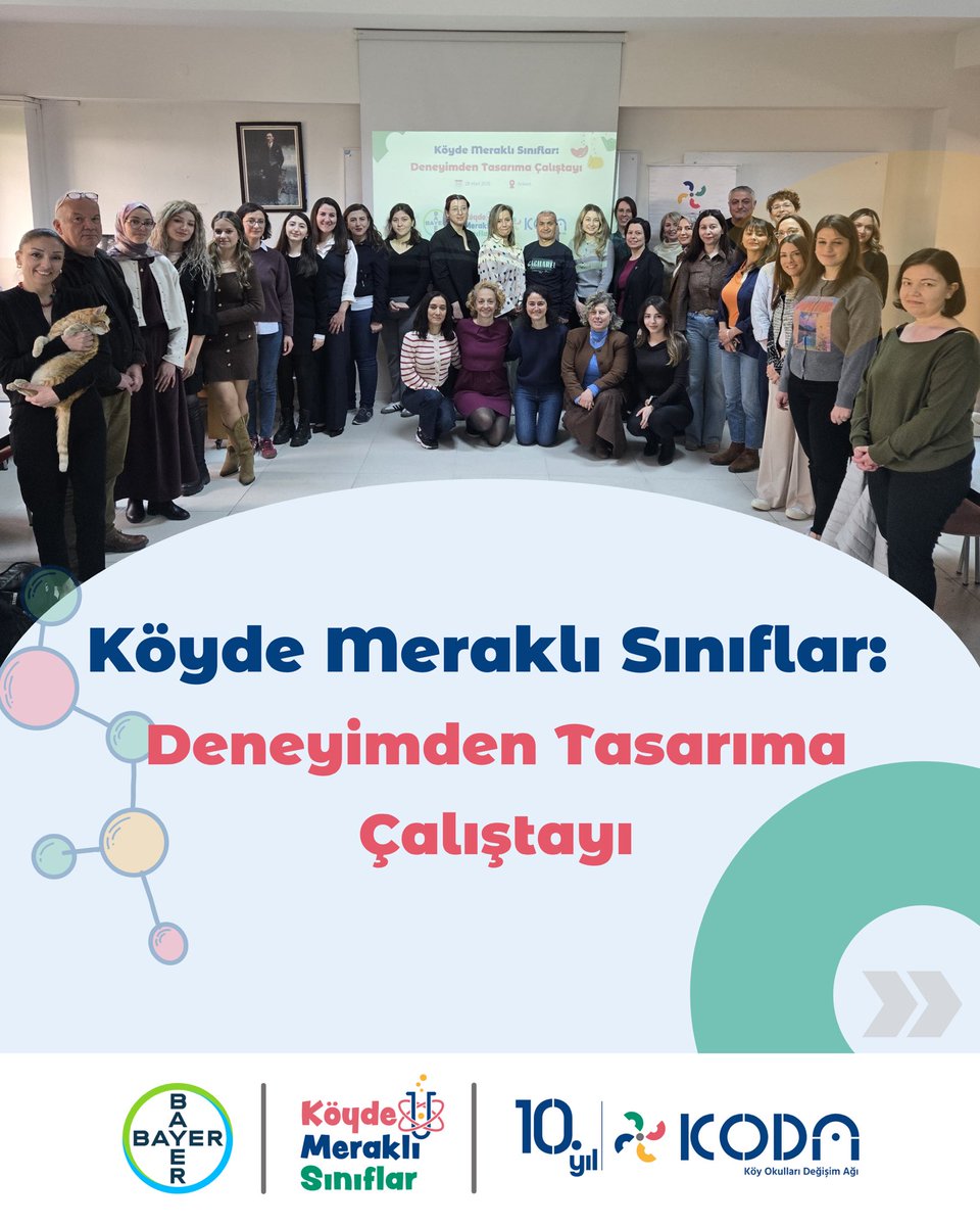 kodegisim's tweet photo. Bayer Türkiye desteğiyle yürüttüğümüz Köyde Meraklı Sınıflar Projesi kapsamında “Deneyimden Tasarıma Çalıştayı”nı gerçekleştirdik.

Çalıştayda, projenin geçmişten bugüne gelişimini ve öğretmenlerin deneyimlerini paylaştık. 📝 https://t.co/FAke5NTmo3