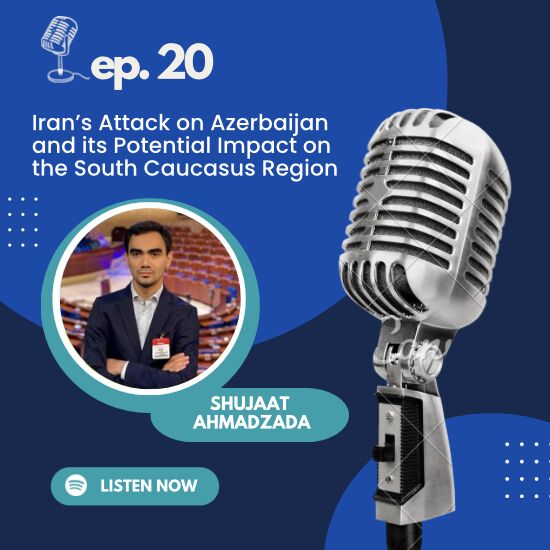 hagueresearch's tweet photo. The most perceptive among you might have spotted it already: As of yesterday, the first Monday of April, you can find the latest episode of our THRI podcast „Eastwards“ on Spotify! 🎙️

Our guest is independent researcher Shujaat Ahmadzada, who offers insights regarding a diplomatic incident involving Iranian drone strikes in Azerbaijan last month. He has extensive experience in conflict transformation, as well as in policy advocacy, project management, and lecturing, and has been involved in both THRI publications and events in the past.

Enjoy listening and don’t forget to follow „Eastwards“ on Spotify! New episodes every first Monday of the month.

You can find the full episode here:
https://t.co/nBjGCprtNd