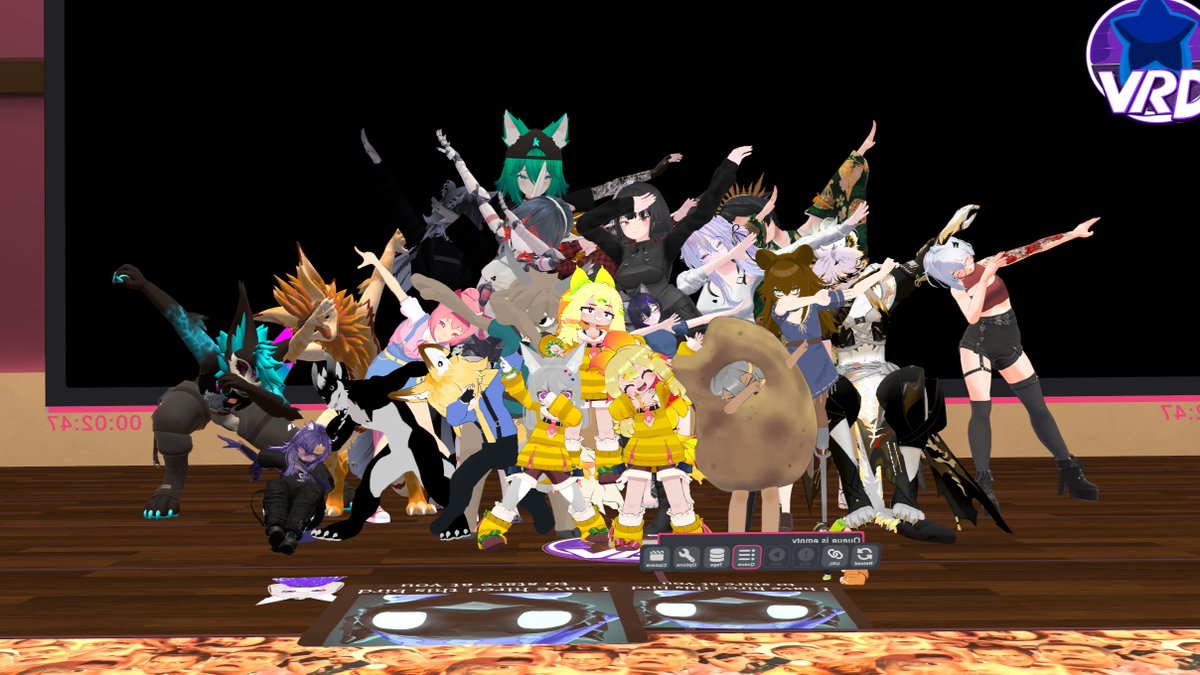 VRD_Official's tweet image. Session 266 at #VRDancing was by @_Cchiii_  !  

With this session being very close to April fools, the sillyness is off the charts! Lots of hillariously edited choreos that caught us off guard! Amazing~

Join us Saturdays, EU &amp;amp; NA Timeslots 
#VRChat #Dancing #Dance