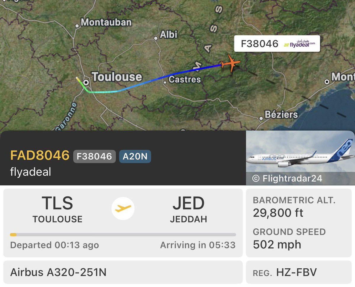 NikPhillips666's tweet image. On delivery to flyadeal is Airbus A320N, HZ-FBV, from Toulouse