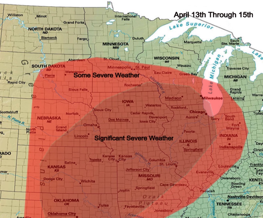 A tough will eject into the Central Plains and bring significant severe weather later this weekend and early next week.