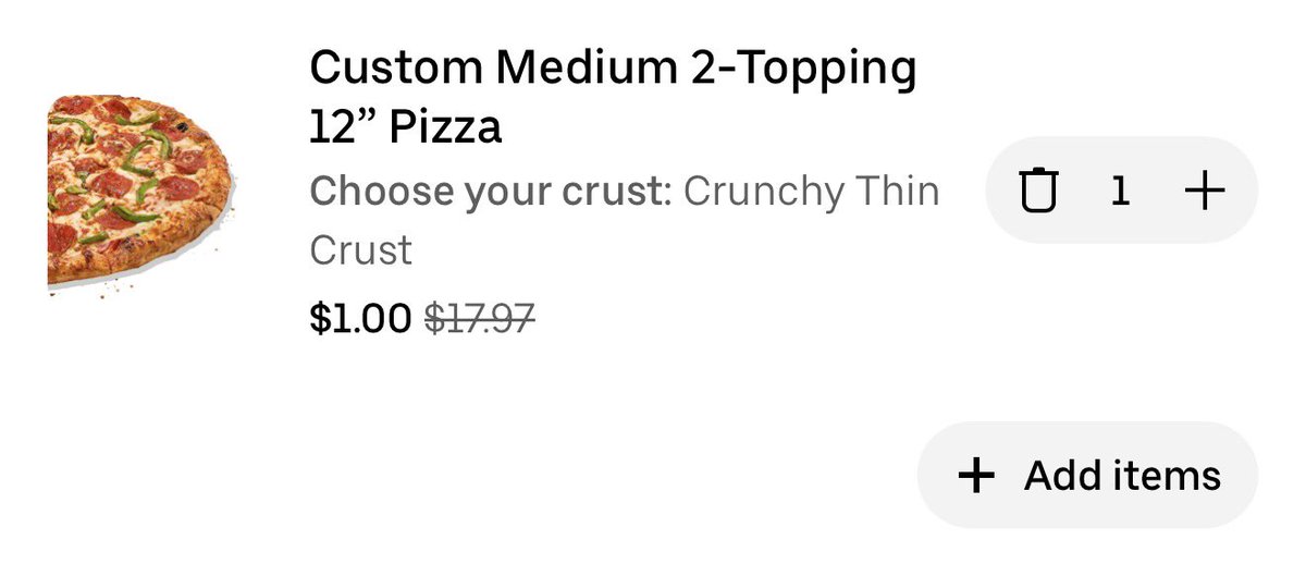 LordOfSavings's tweet image. 🍕 Receive A Custom Medium 2-Topping 12” Pizza for as low as $1 via Domino’s on Uber Eats.

📍Check Your Area For Price!! Depends On Location!

🔗 - ubereats.com/brand/dominos?