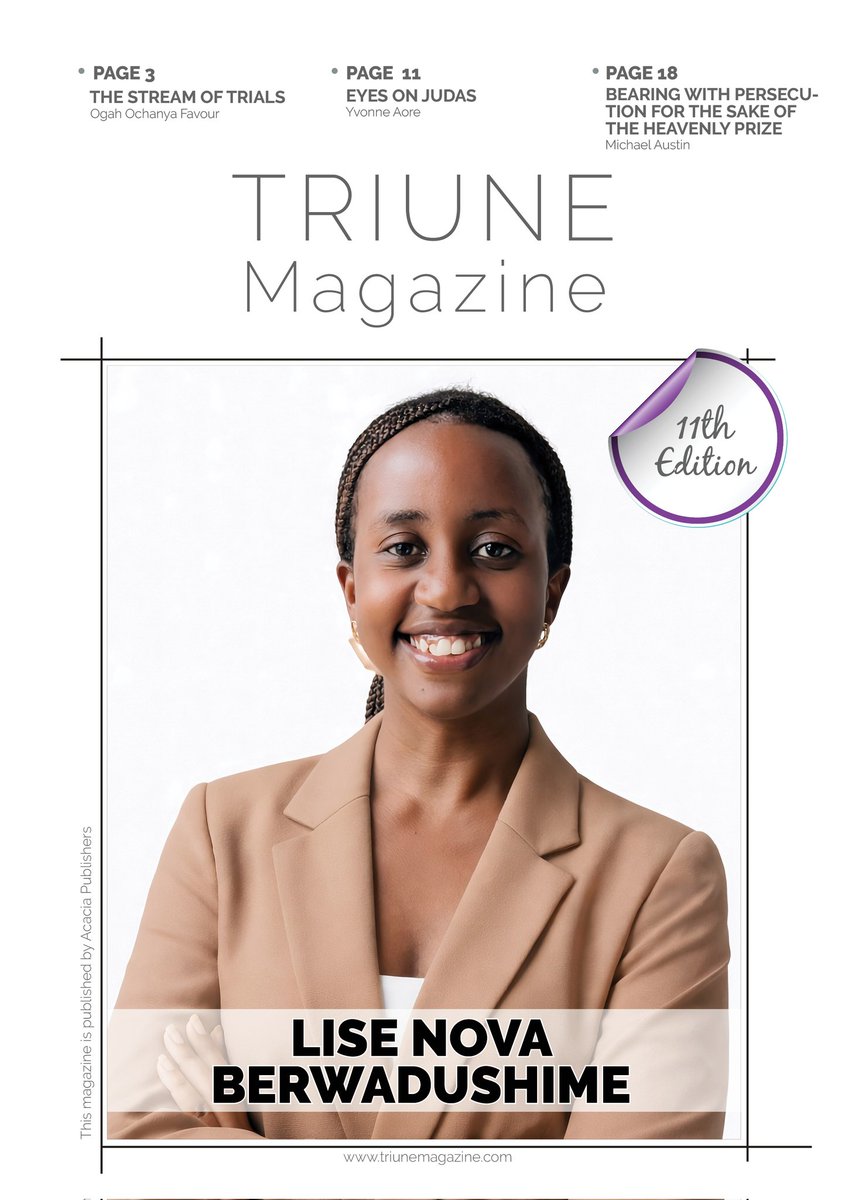 triunemagazinee's tweet photo. The countdown is over. The long awaited 11th Edition of @triunemagazinee is now available for free download at https://t.co/Y8vSfOoRxy

Read up and tell us your favourite part.

#triunemagazine 
#evangelism 
#11thedition 
#christianliterature
#christiancommunity https://t.co/u9QAbum8gN