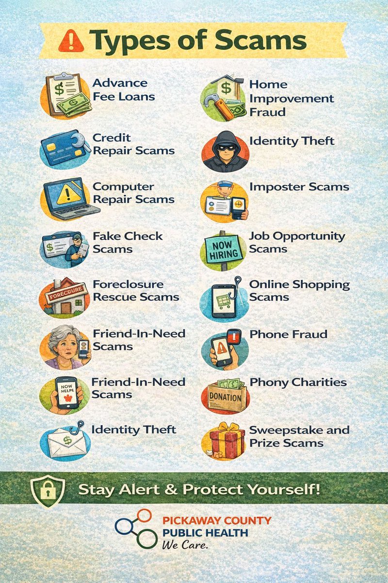 PC_PublicHealth's tweet image. 🛑 Protecting Pickaway County seniors from scams

Know the signs.
Take your time.
Never send money to strangers.

If it feels off—it is.

💙 Let’s protect our community
#FraudPrevention #PCPH #StaySafe