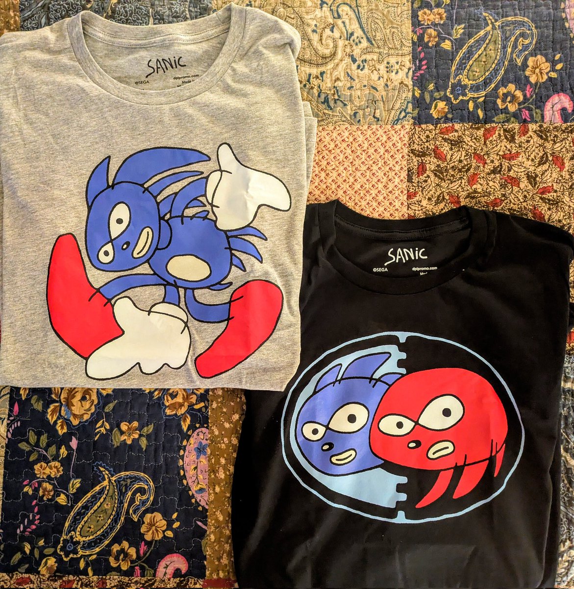 GohBilly1's tweet photo. Lol.  The official Sanic tshirts that SEGA was selling on April Fools Day came in the mail today. https://t.co/yOYxBpDBrn